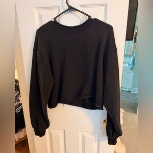 TNA Black Cropped Hoodie